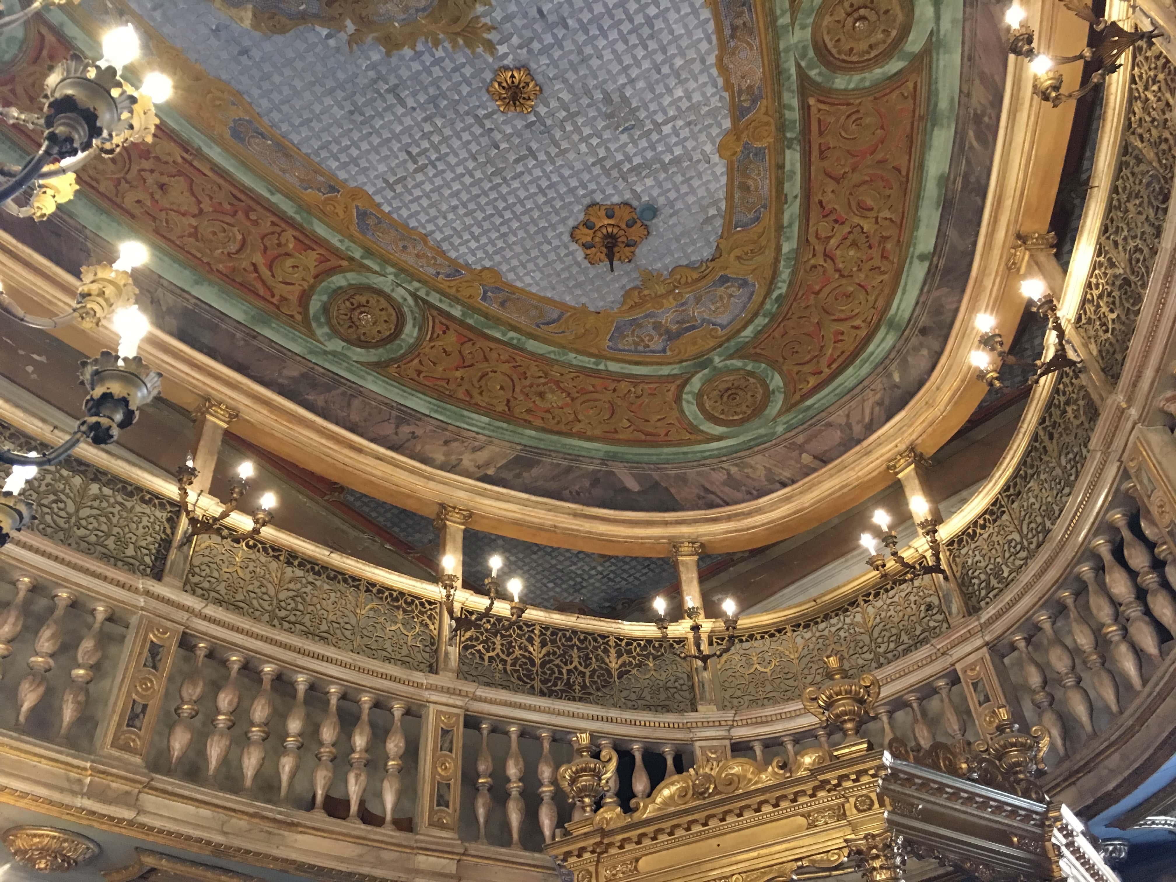 Ceiling of the Great German Synagogue in Venice, Italy