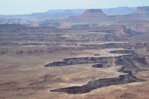 A closer look at the lower canyons at Green River Overlook in Canyonlands National Park, Utah