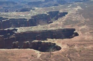 White Rim Canyon at Grand View Point Overlook at Canyonlands National Park in Utah