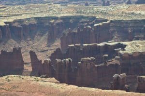 Monument Basin at Grand View Point Overlook at Canyonlands National Park in Utah