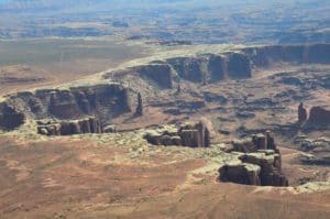 White Rim Canyon at Grand View Point Overlook at Canyonlands National Park in Utah
