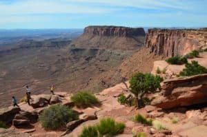 The start of the trail on the Grand View Point Trail in Canyonlands National Park in Utah