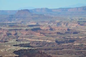 Elaterite Butte on the Grand View Point Trail in Canyonlands National Park in Utah