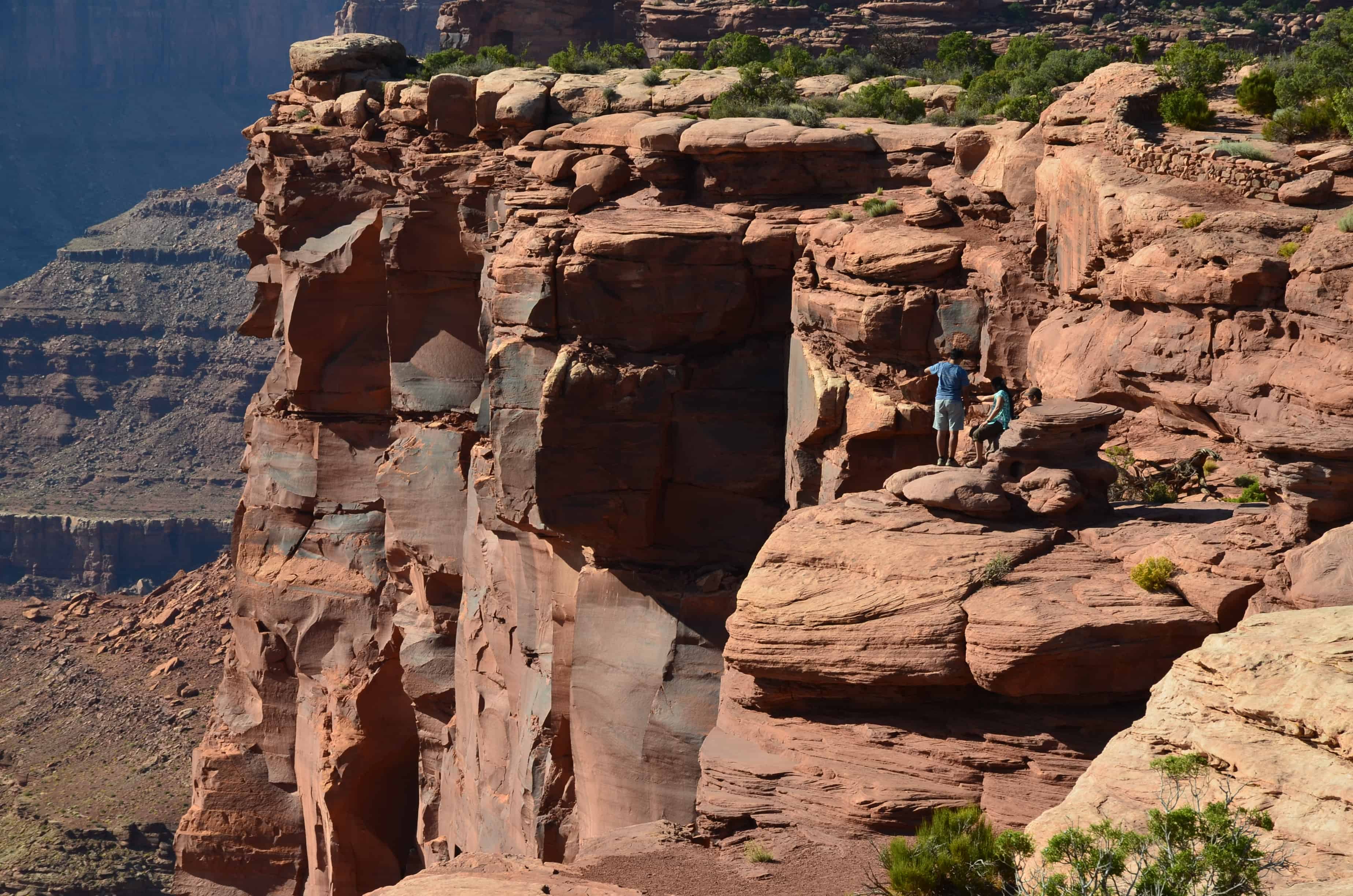 Some intrepid hikers at Dead Horse Point State Park in Utah