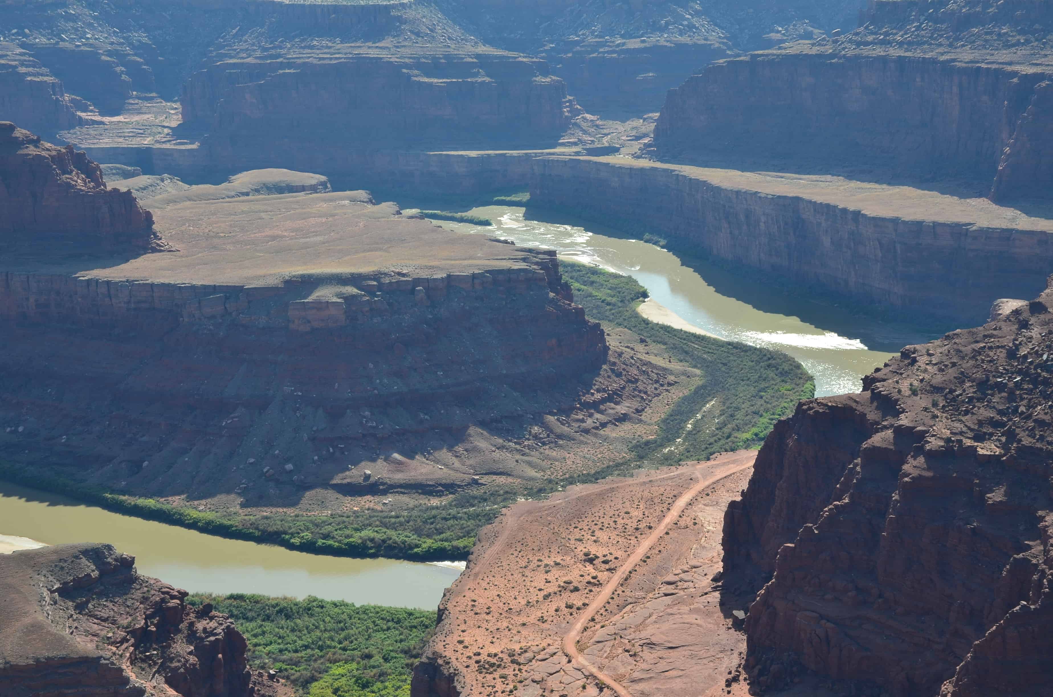 Closeup of a gooseneck at Dead Horse Point State Park in Utah