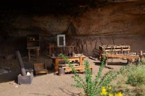 Cowboy camp on the Cave Spring Trail at Canyonlands National Park in Utah