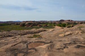 View from the top on the Cave Spring Trail at Canyonlands National Park in Utah