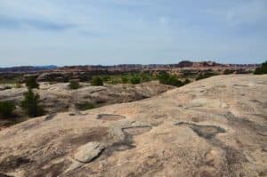 View from the top on the Cave Spring Trail at Canyonlands National Park in Utah