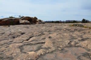 Potholes on the Pothole Point Trail at Canyonlands National Park in Utah