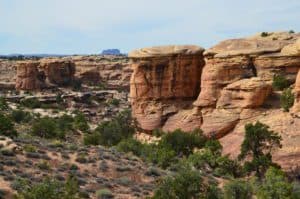 Beginning of the trail on the Slickrock Foot Trail at Canyonlands National Park in Utah
