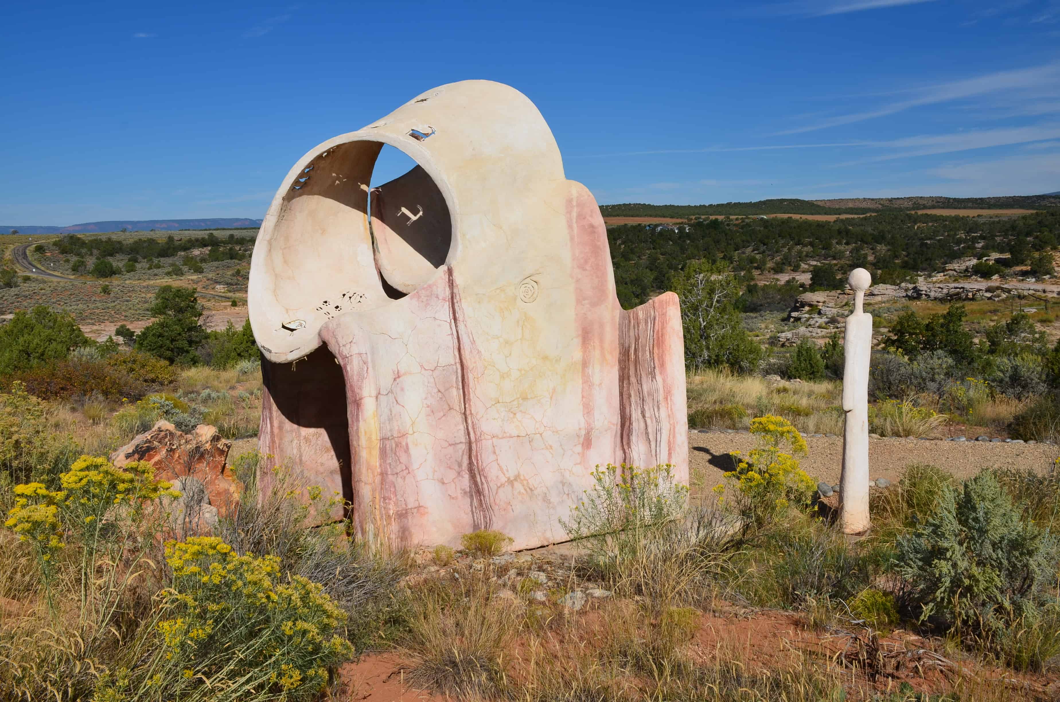 Sculpture at Edge of the Cedars State Park Museum in Blanding, Utah