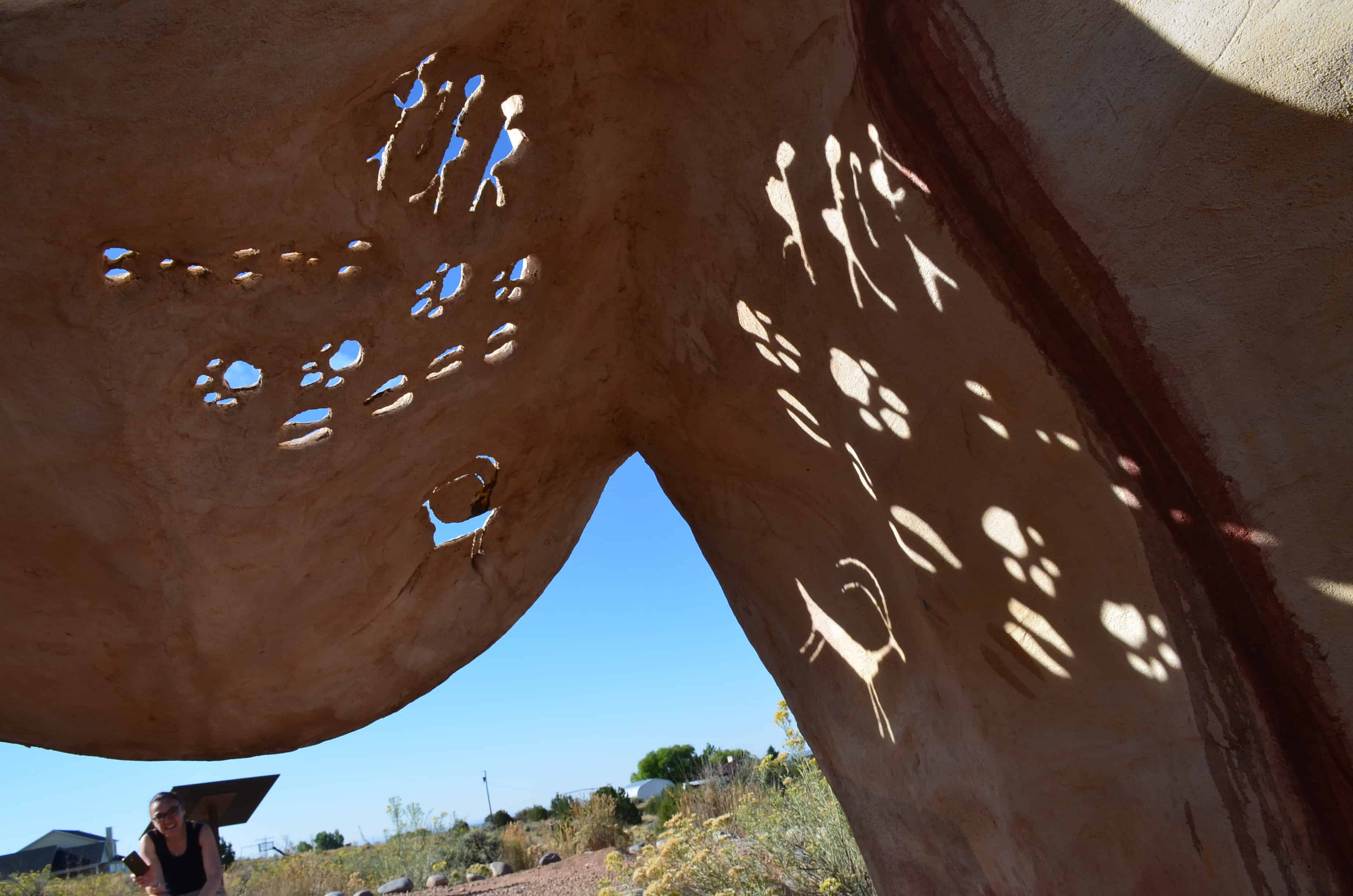 Light penetrating the sculpture at Edge of the Cedars State Park Museum in Blanding, Utah