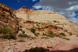 Trail leading up to the Tanks on the Capitol Gorge Trail at Capitol Reef National Park in Utah