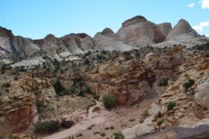 The trail up to the Tanks on the Capitol Gorge Trail at Capitol Reef National Park in Utah