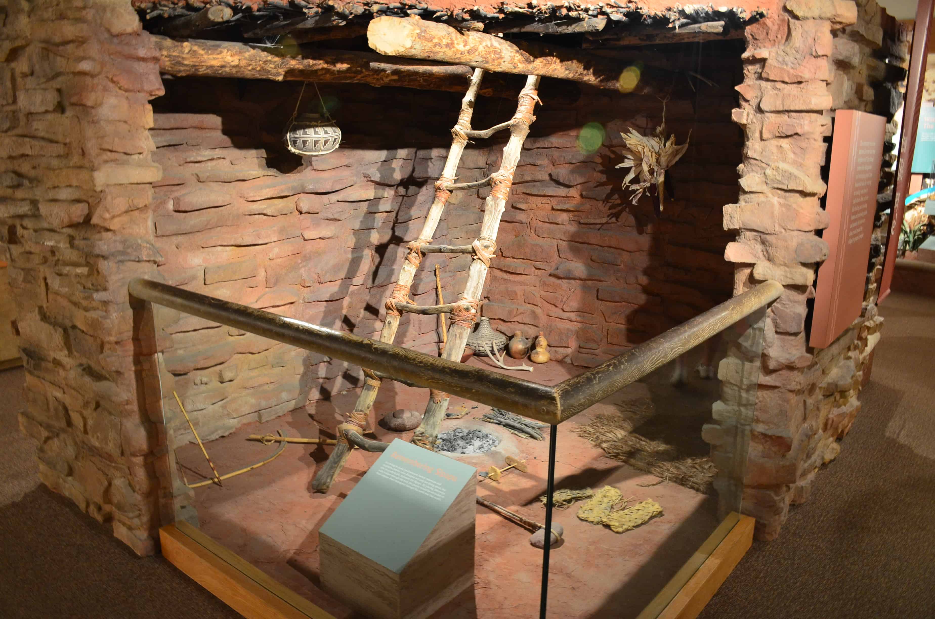 Model home in the museum at Anasazi State Park Museum in Boulder, Utah