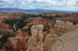 Bryce Amphitheater at Inspiration Point at Bryce Canyon National Park in Utah