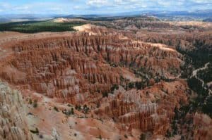 Bryce Amphitheater at Inspiration Point at Bryce Canyon National Park in Utah