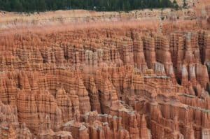 Hoodoos in the Bryce Amphitheater at Inspiration Point at Bryce Canyon National Park in Utah