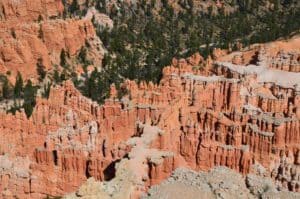 Hoodoos in Bryce Amphitheater at Bryce Point at Bryce Canyon National Park in Utah