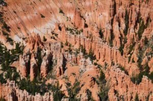 Hoodoos in Bryce Amphitheater at Bryce Point at Bryce Canyon National Park in Utah