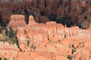 Hoodoos in Bryce Amphitheater at Bryce Point at Bryce Canyon National Park in Utah