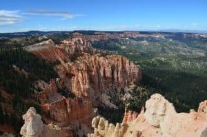 View of the entire park at Rainbow Point at Bryce Canyon National Park in Utah