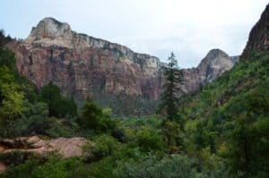 Zion Canyon on the Emerald Pools Trail at Zion National Park in Utah