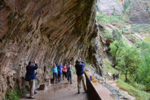 Weeping Rock on the Weeping Rock Trail at Zion National Park in Utah