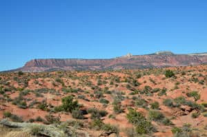 Looking out into the desert at Paria, Utah