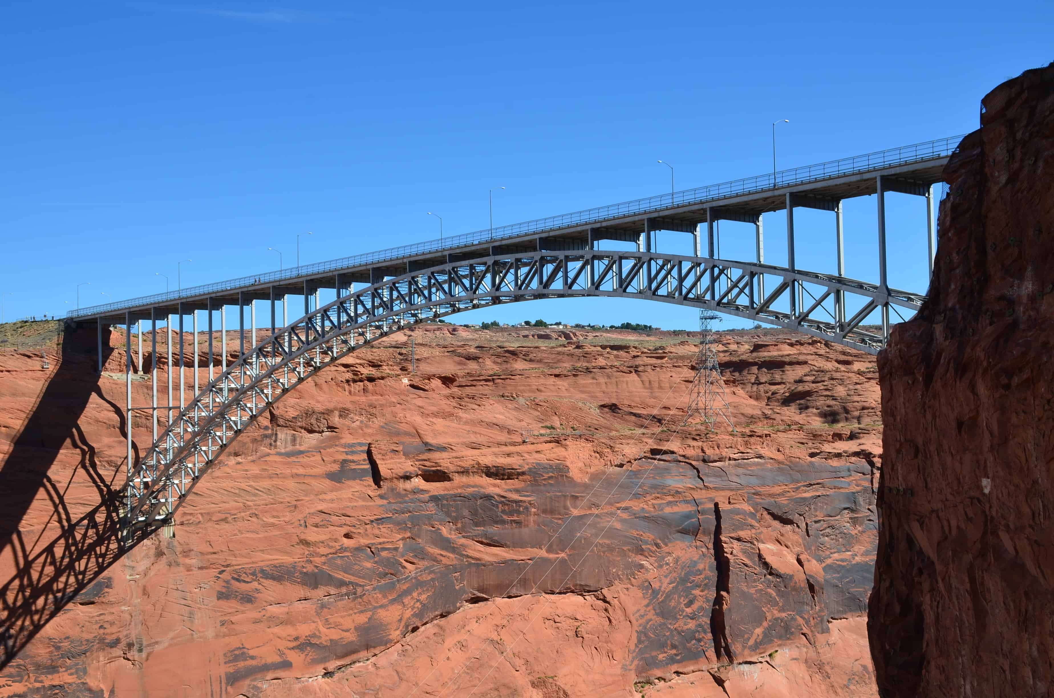 Glen Canyon Dam Bridge at Glen Canyon Dam at Glen Canyon National Recreation Area in Arizona