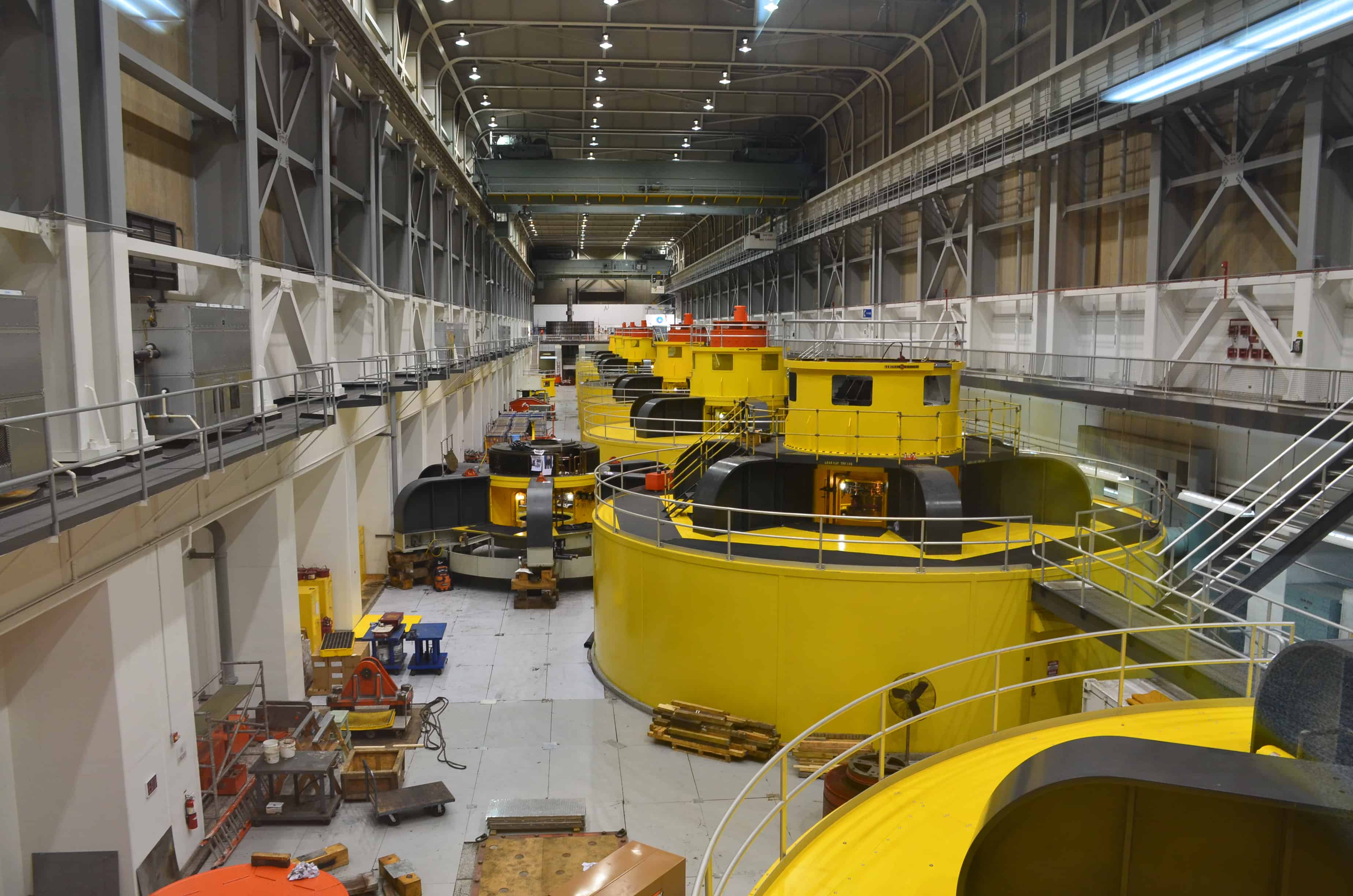 Turbine hall at Glen Canyon Dam at Glen Canyon National Recreation Area in Arizona