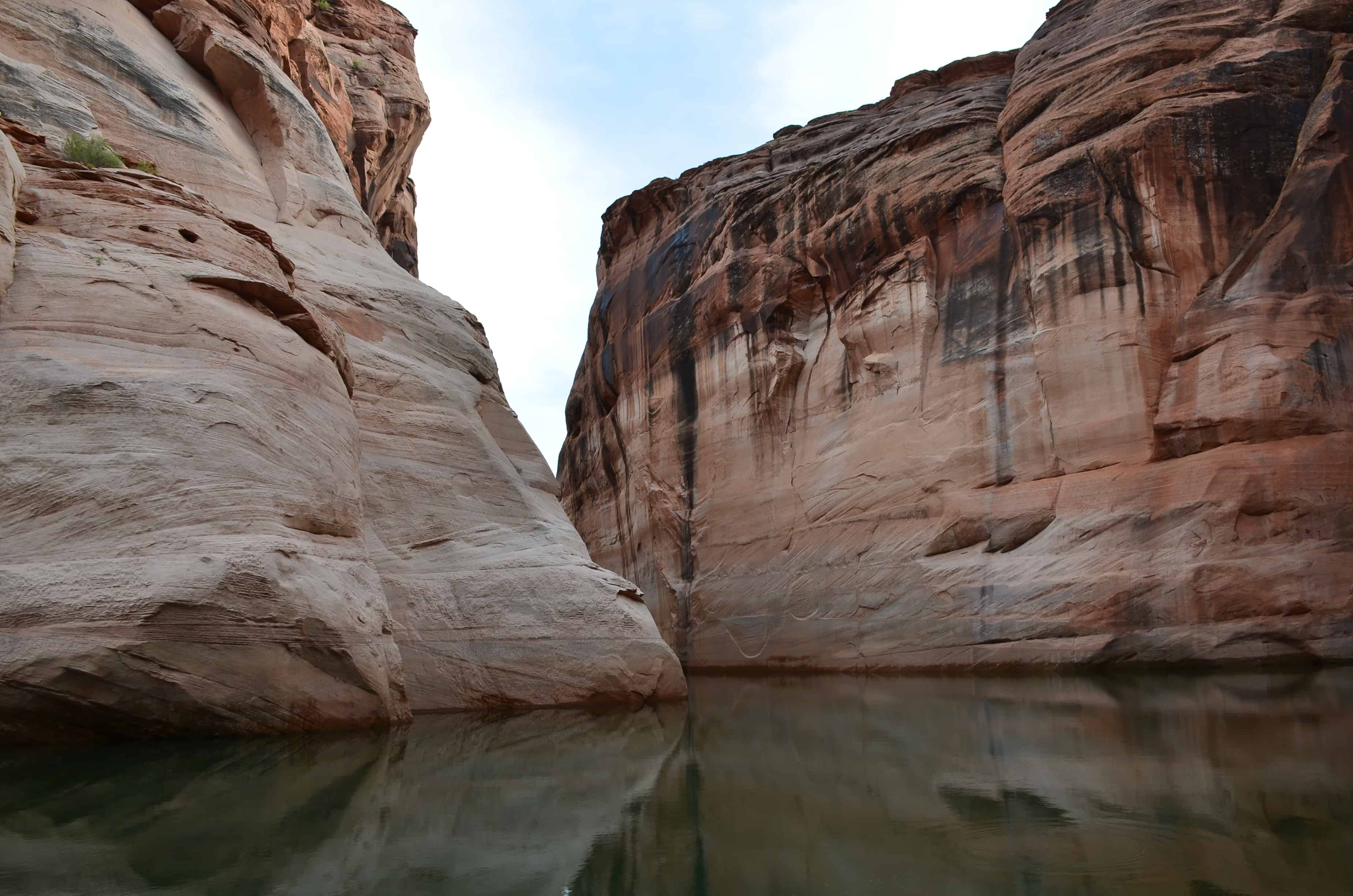 The canyon getting narrower at Antelope Canyon on Lake Powell at Glen Canyon National Recreation Area in Arizona