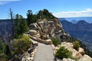 The trail at Bright Angel Point at Grand Canyon National Park in Arizona