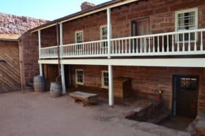 Courtyard at Winsor Castle at Pipe Spring National Monument in Utah