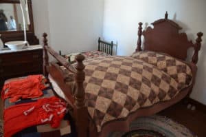 Bedroom at Winsor Castle at Pipe Spring National Monument in Utah