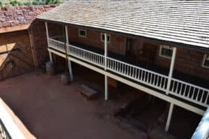 Courtyard at Winsor Castle at Pipe Spring National Monument in Utah