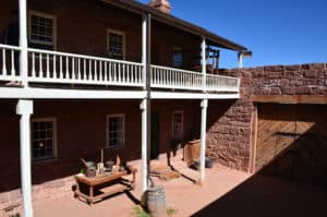 Courtyard at Winsor Castle at Pipe Spring National Monument in Utah