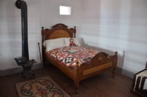 Bedroom at Winsor Castle at Pipe Spring National Monument in Utah