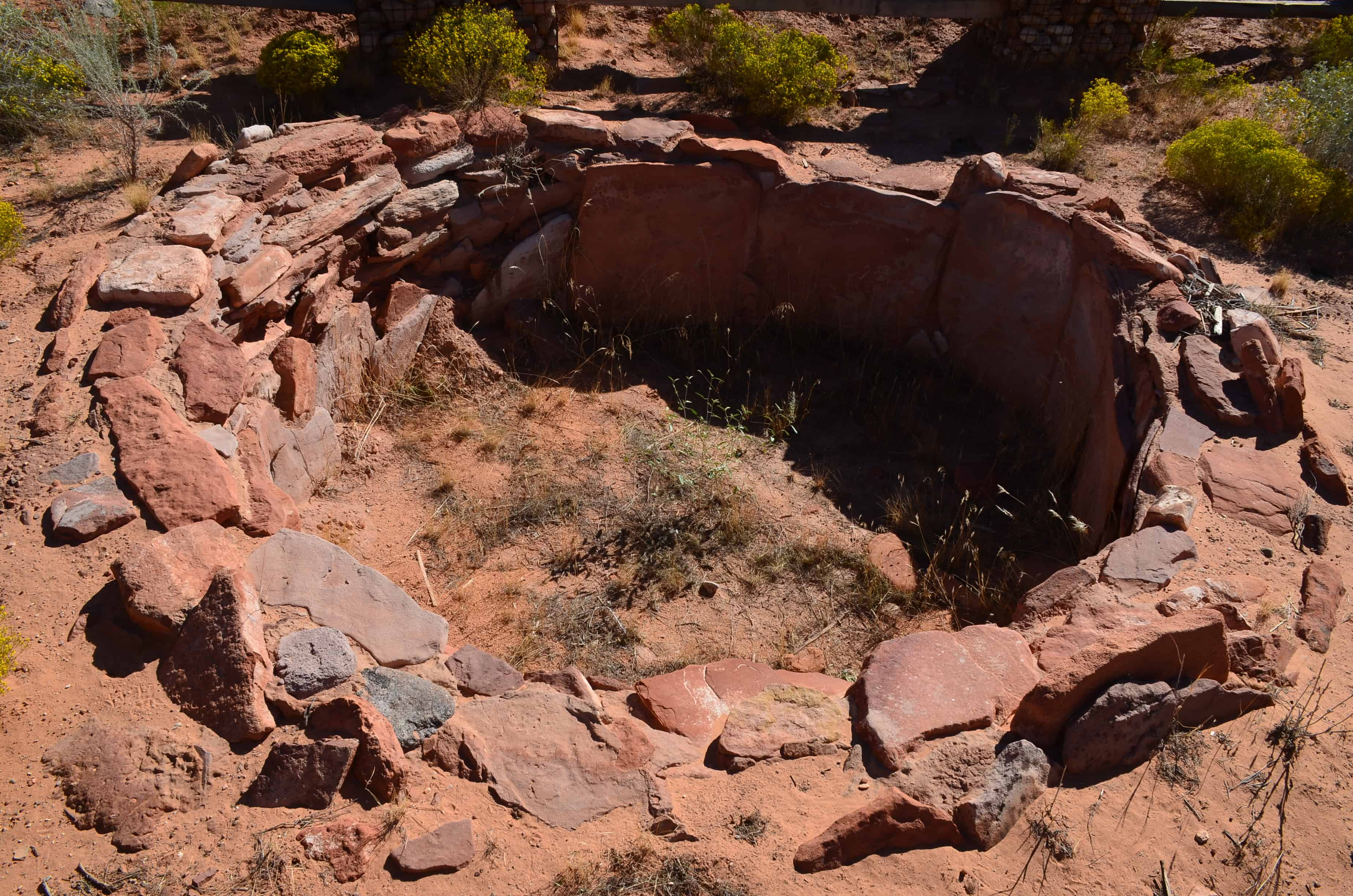 Ancestral Puebloan ruins on the Anasazi Trail at Red Cliffs Recreation Area in Utah