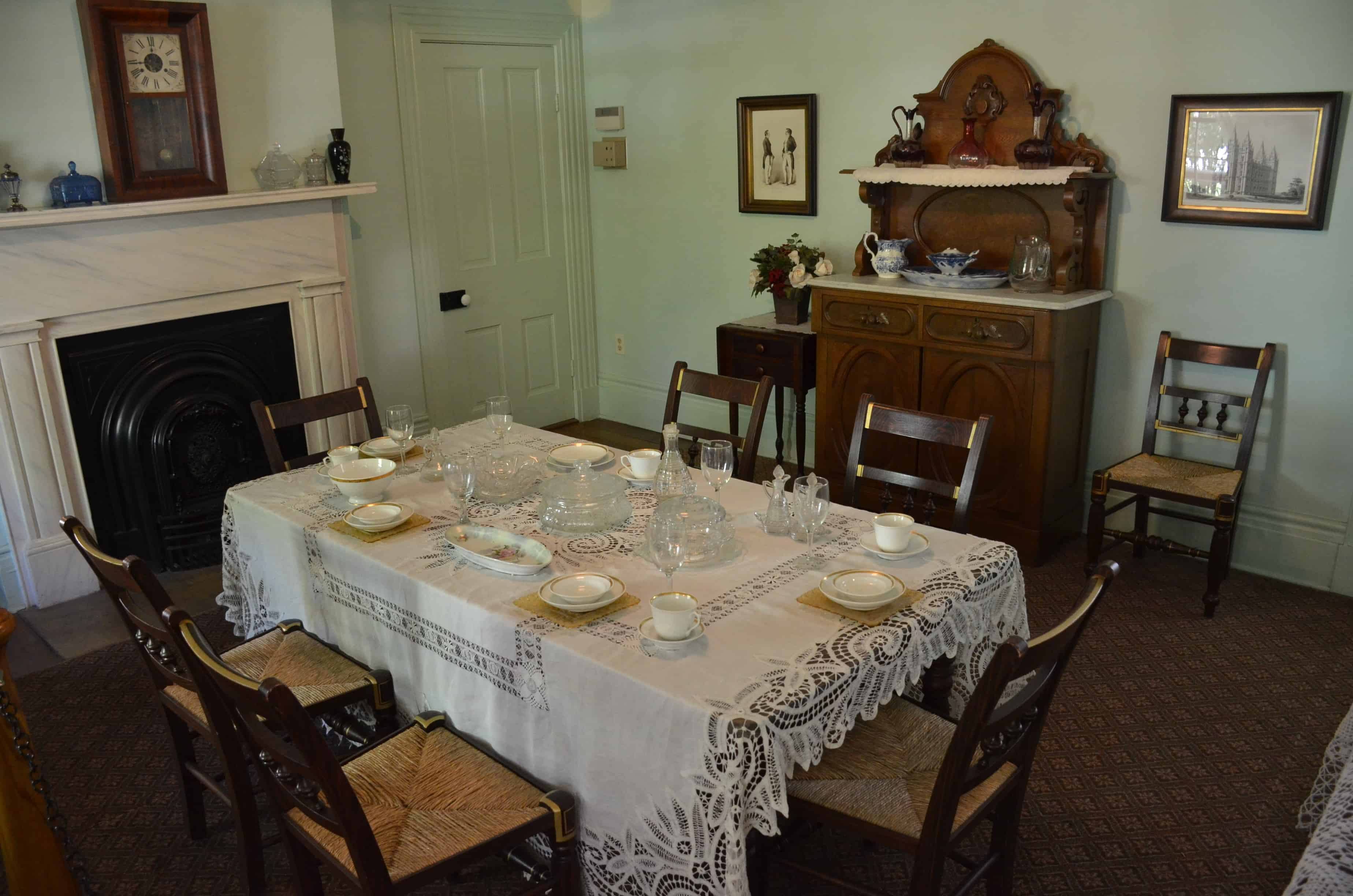 Dining room at the Brigham Young Winter Home in St. George, Utah