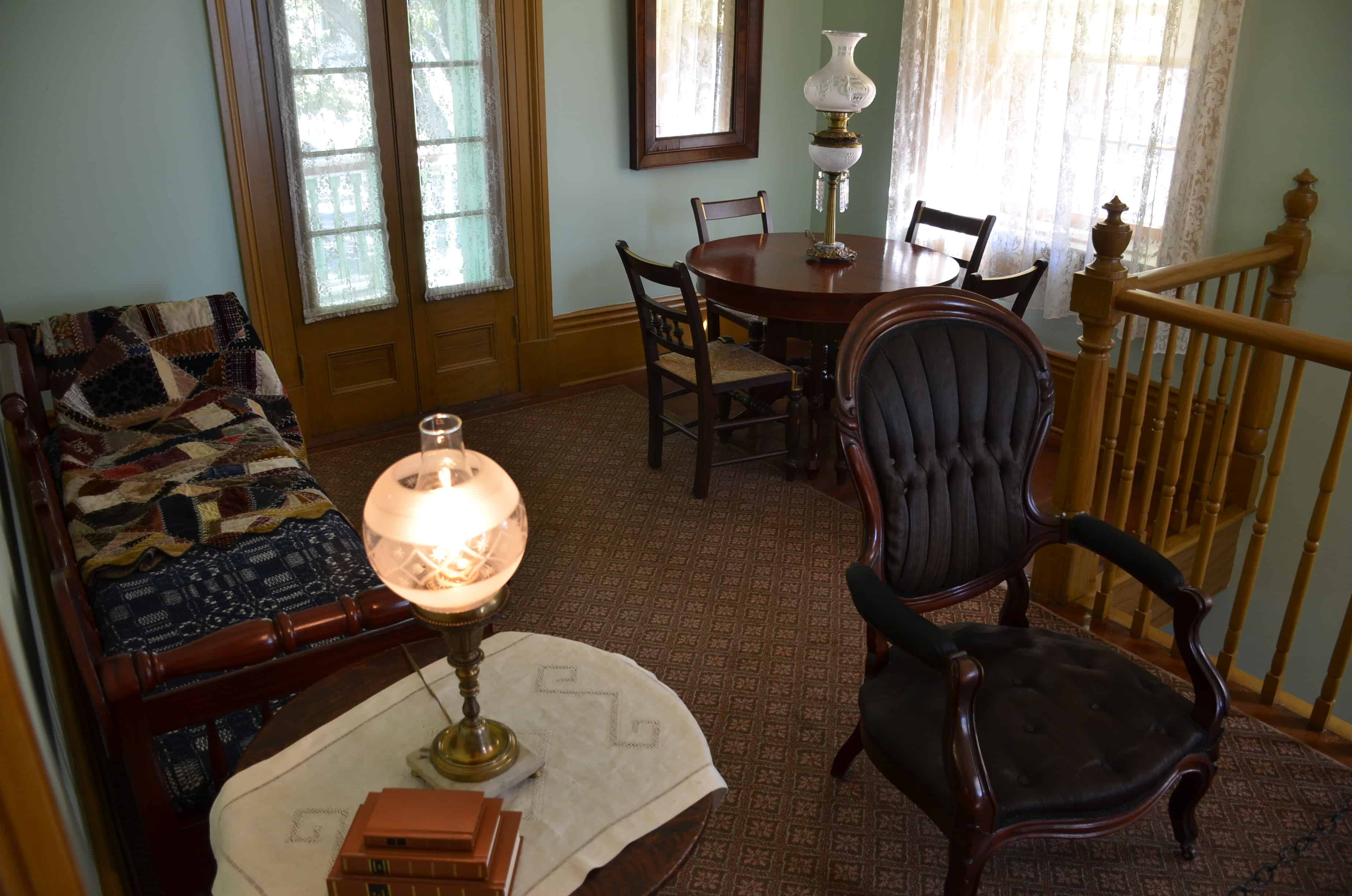 Reading room at the Brigham Young Winter Home in St. George, Utah