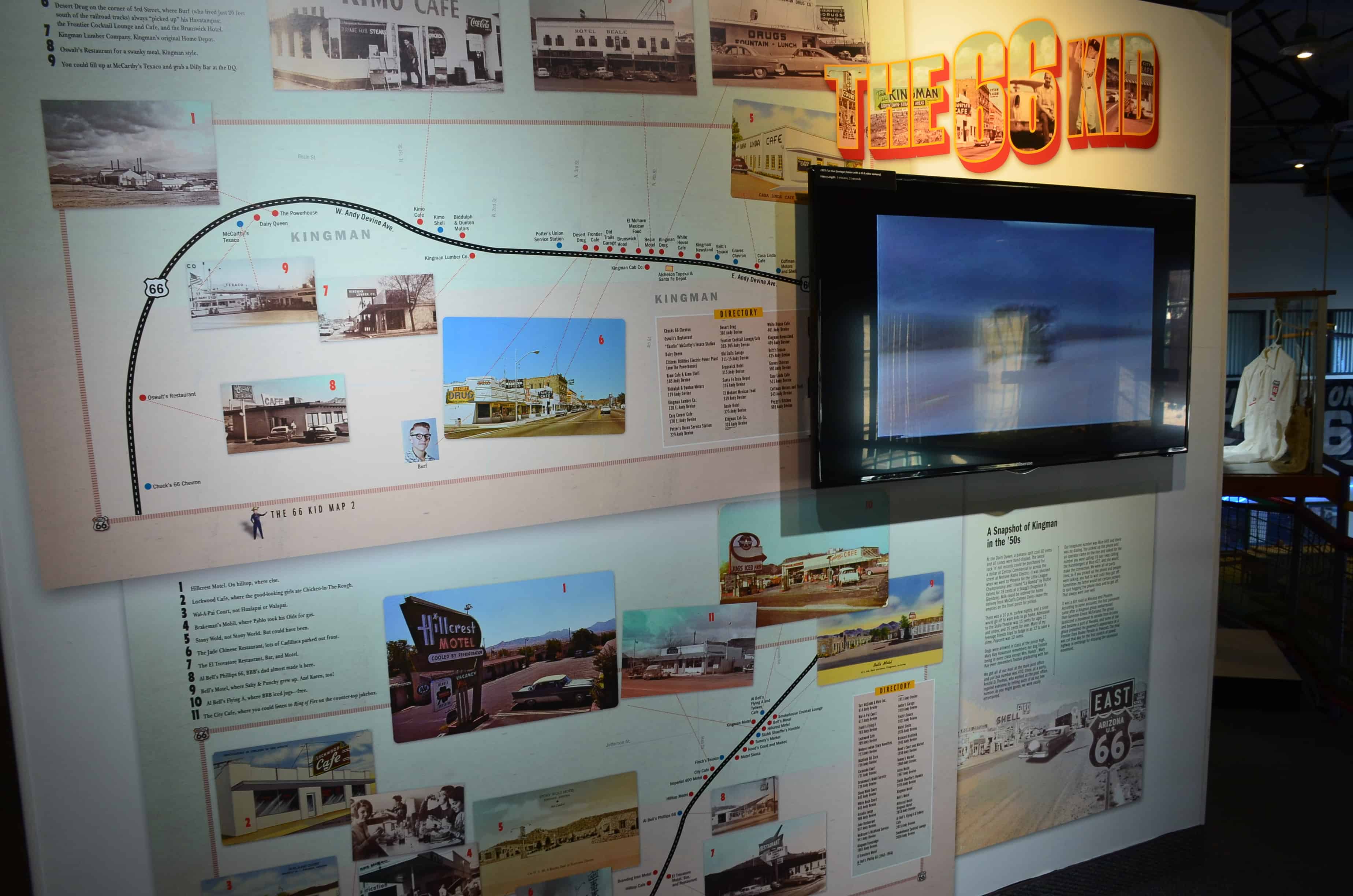 Display at the Route 66 Museum in Kingman, Arizona