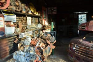 Mechanic shop at Hackberry General Store in Hackberry, Arizona