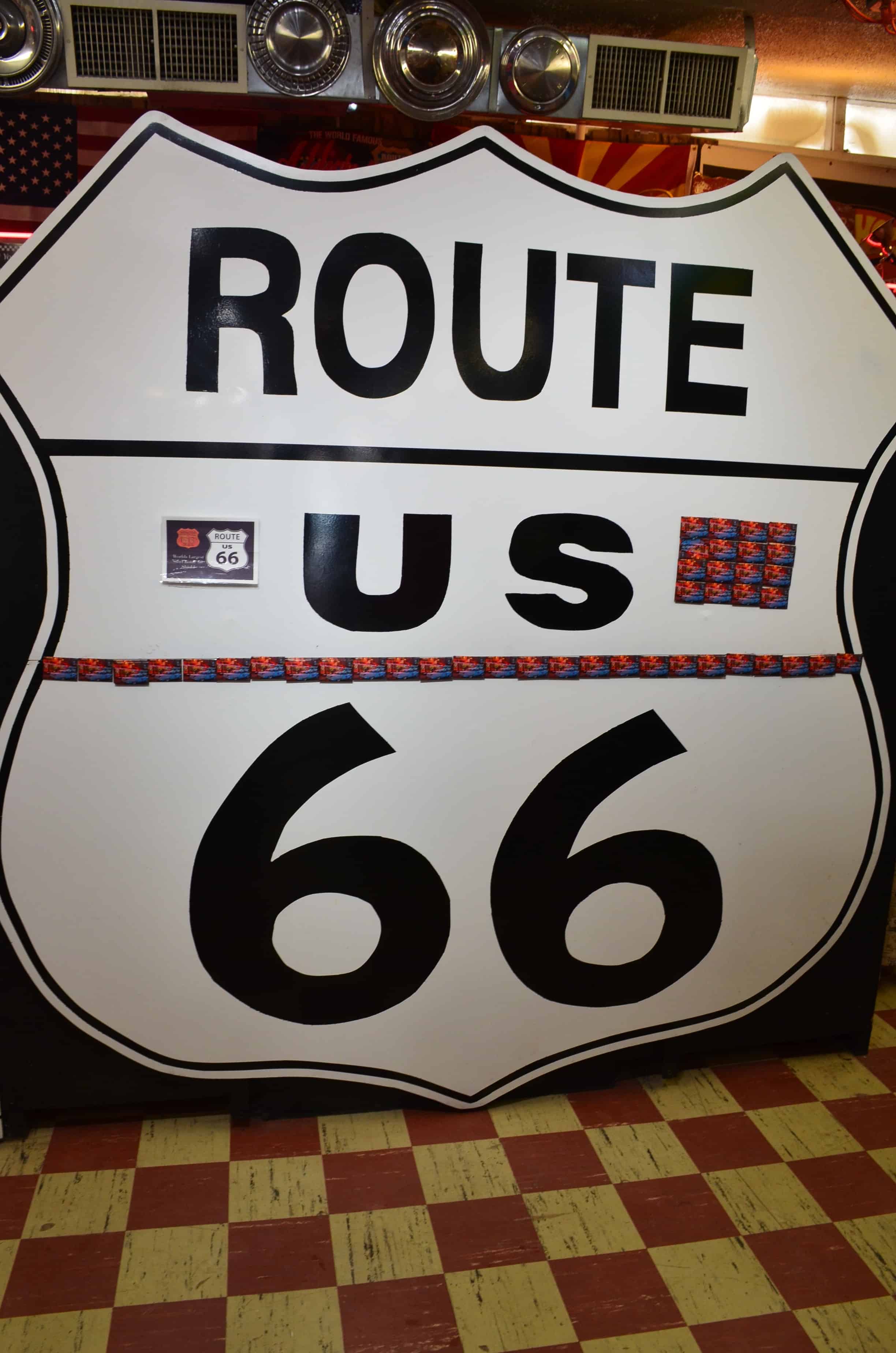 Route 66 sign at Addicted to Route 66 in Williams, Arizona