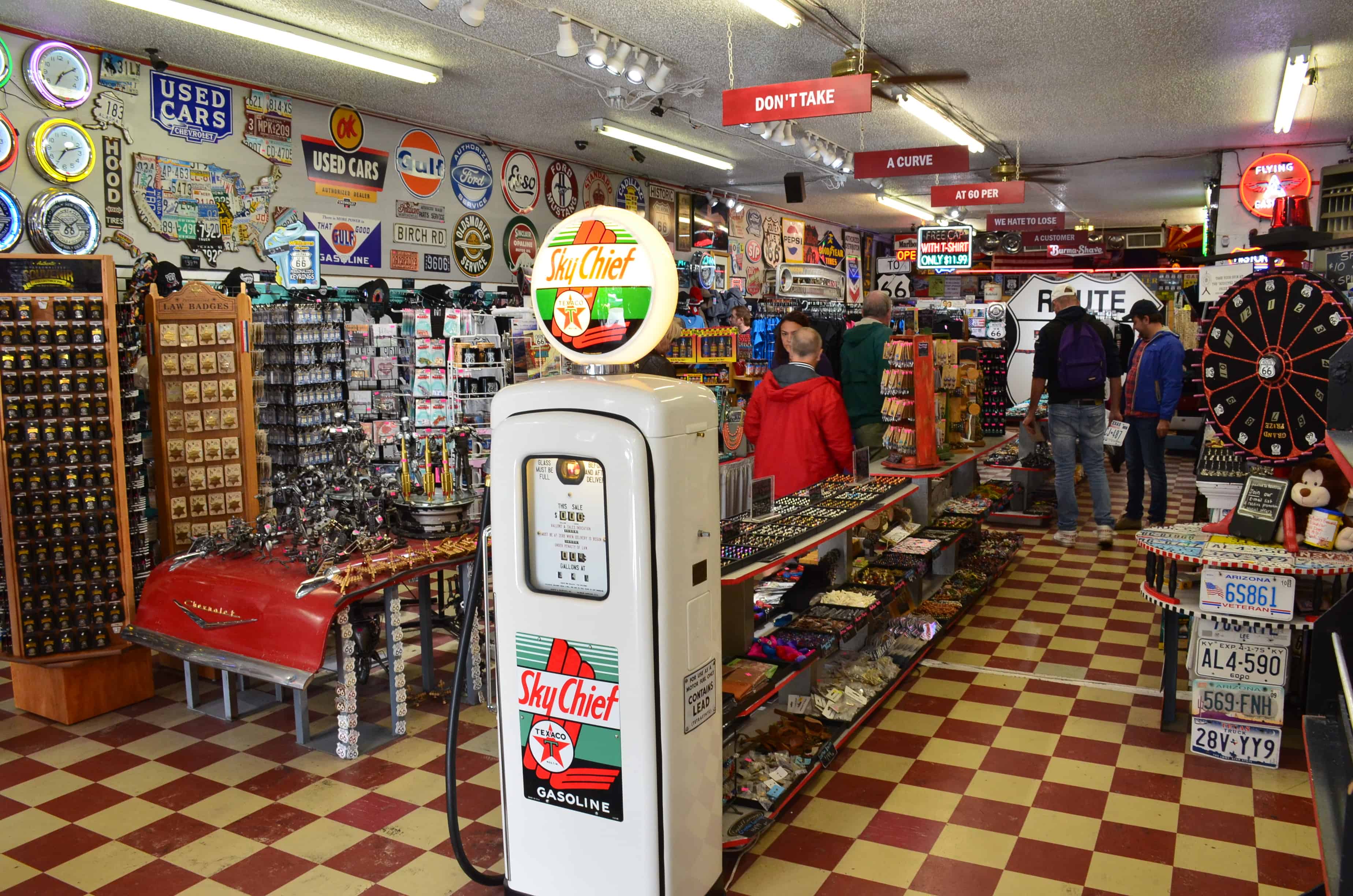 Inside Addicted to Route 66 in Williams, Arizona