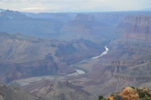 Grand Canyon and Colorado River at Desert View Point at Grand Canyon National Park in Arizona