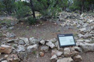 Small kiva at Tusayan Ruins at Grand Canyon National Park in Arizona
