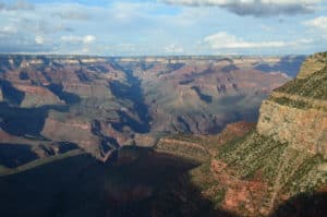 View from the scenic locator at Grand Canyon Village, Grand Canyon National Park in Arizona