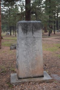 Memorial to the TWA-United Airlines aviation disaster at the Pioneer Cemetery at Grand Canyon Village, Grand Canyon National Park in Arizona