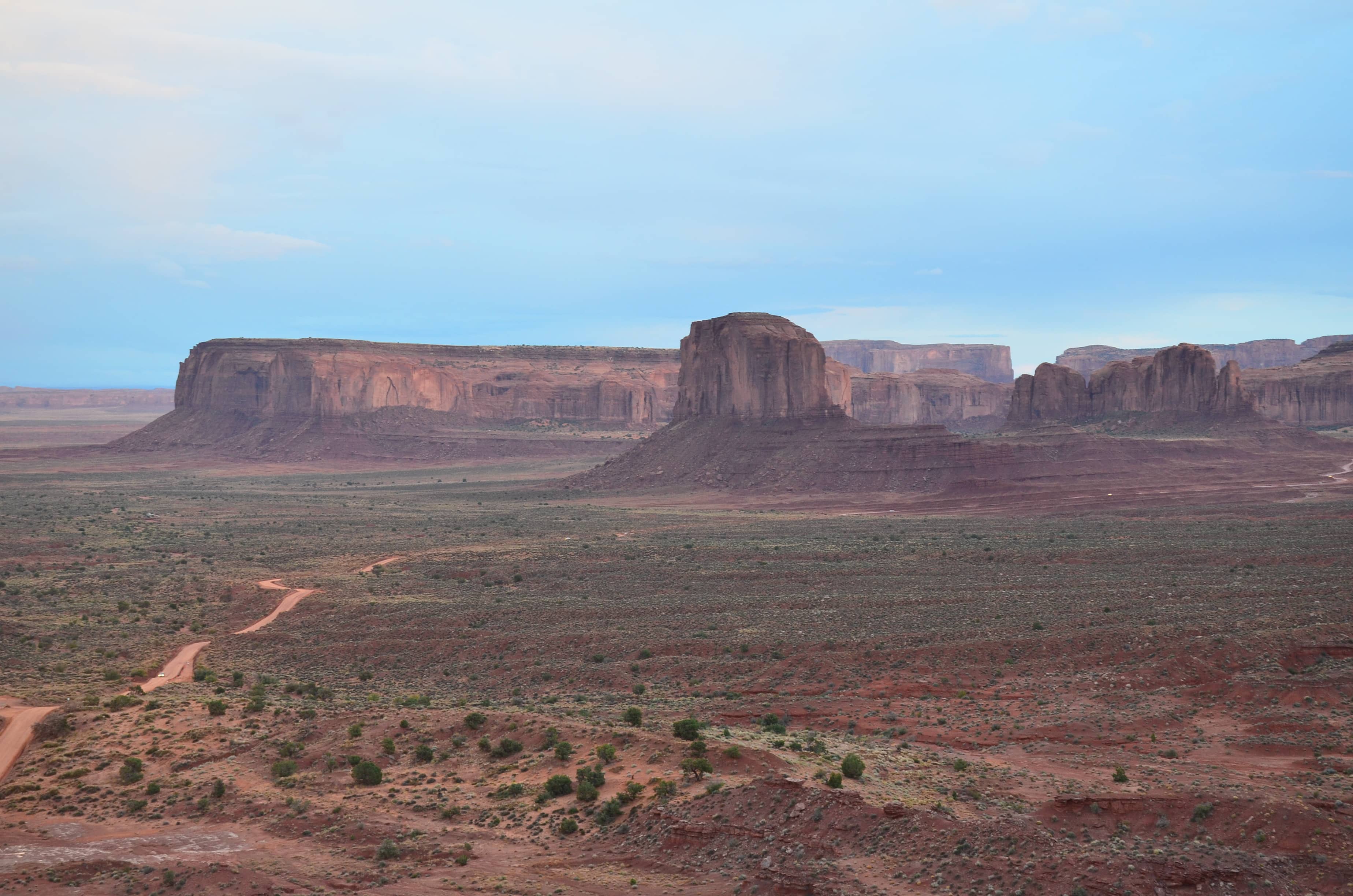 From the viewpoint at Monument Valley Tribal Park in Arizona